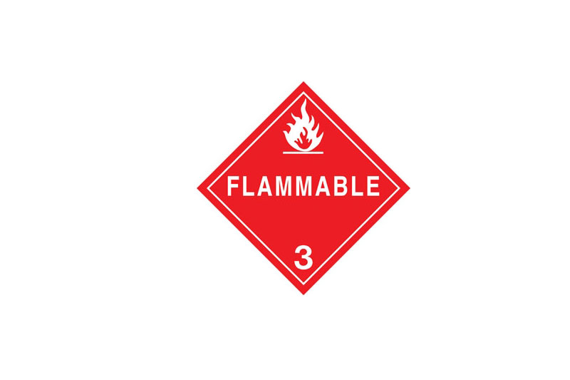 Flammable<br> 10-3/4″ X 10-3/4″